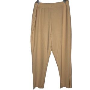 Ana & Rose Blush‎ Pink Textured Pull On Zippered Business Casual Work Pants 1X